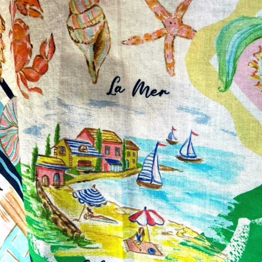 Talbots Plus 3X Modern Classic Cotton Shirt Summer Vista Vacation Resortwear EUC - Picture 9 of 16